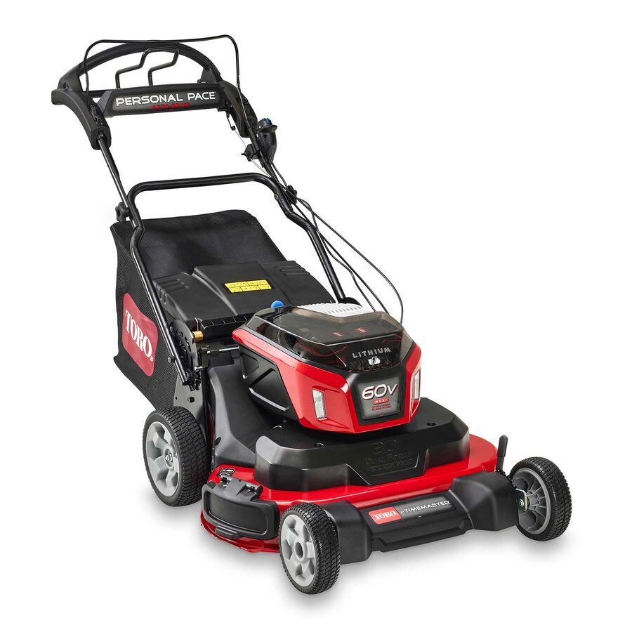 Toro 60V MAX* 30 in. (76 cm) eTimeMaster® w/Personal Pace® Lawn Mower - 10.0Ah + 5.0Ah + 2.5Ah Batteries Included (21493)