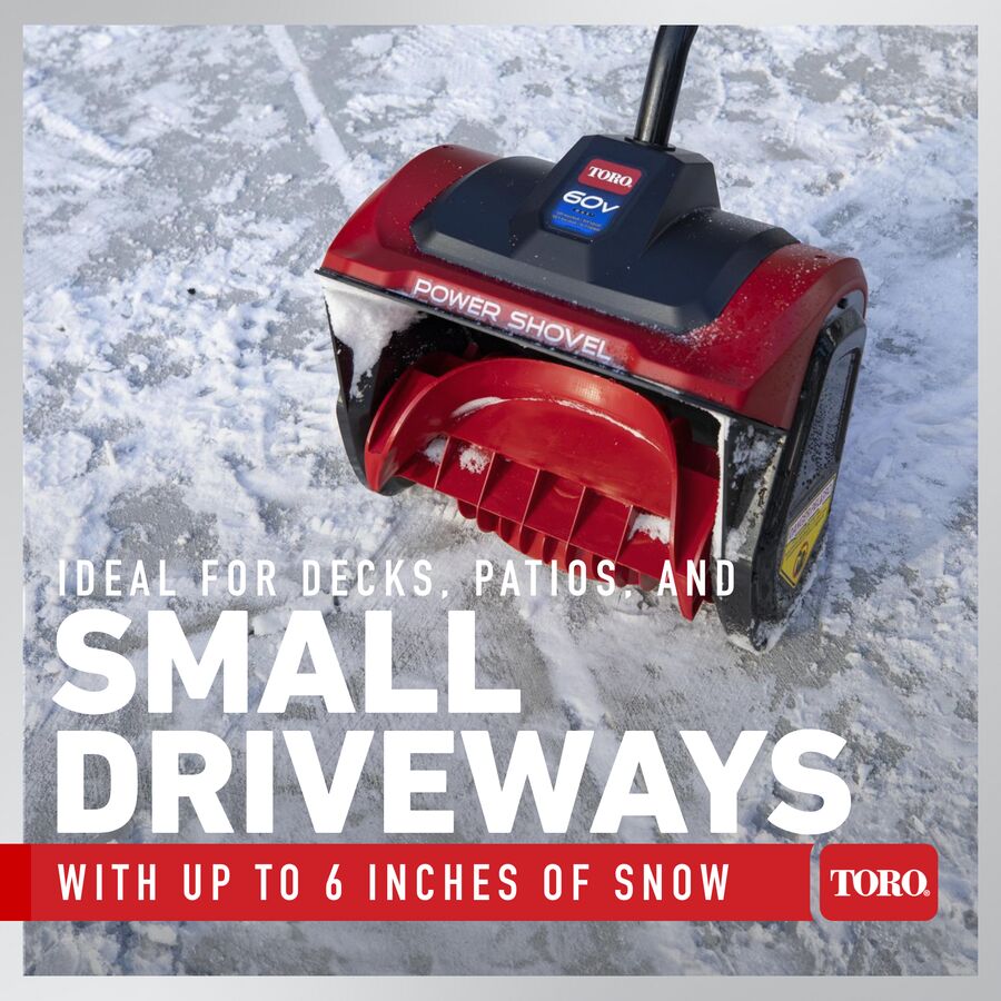 Toro 60V MAX* 12 in. (30 cm) Power Shovel - 2.5Ah Battery Included (39909)